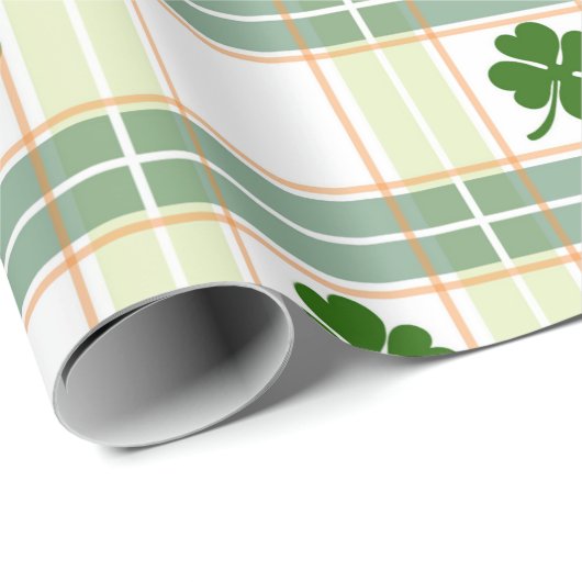 St. Patrick's Day Kariert Geschenkpapier (Rolleneckpunkt)