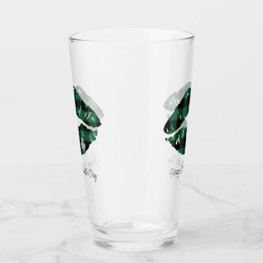 St. Patrick's Day Kariert Lips Glas (Rechts)