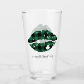 St. Patrick's Day Kariert Lips Glas (Vorderseite)