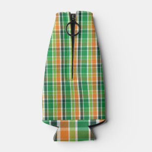 St. Patrick's Day Kariert (orange und grün) Flaschenkühler