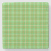 St. Patrick's Day Kariert Steinuntersetzer (Vorderseite)