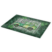 St. Patrick's Day Karierter Vintager Lkw Schneidebrett (Ecke)