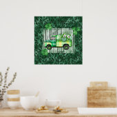 St. Patrick's Day Kariertes Vintages LKW-Poster Poster (Küche)