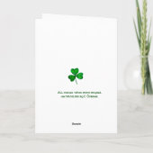 St. Patrick's Day Karte (Rückseite)