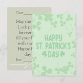 St. Patrick's Day Karte (Vorne/Hinten)