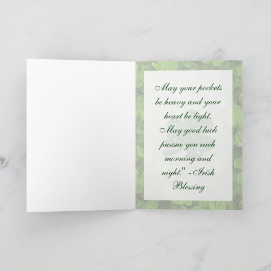 St. Patrick's Day Karte (Innenseite)