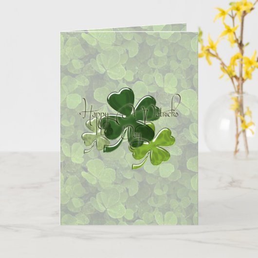 St. Patrick's Day Karte (Gelbe Blume)