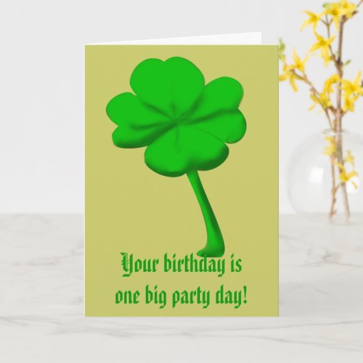 St. Patrick's Day Karte (Gelbe Blume)