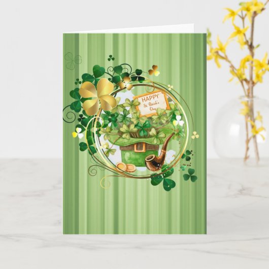 St Patricks Day Karte (Gelbe Blume)