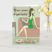 St.Patricks Day Karte (Gelbe Blume)