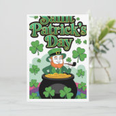 St. Patrick's Day-Karte Feiertagskarte (Stehend Vorderseite)