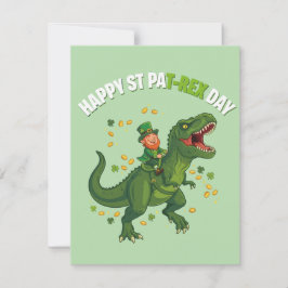 St. Patrick's Day-Karte für Jungen Dinosaurier Feiertagskarte