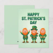 St. Patrick's Day Karte für Kinder Leprechaun (Vorne/Hinten)