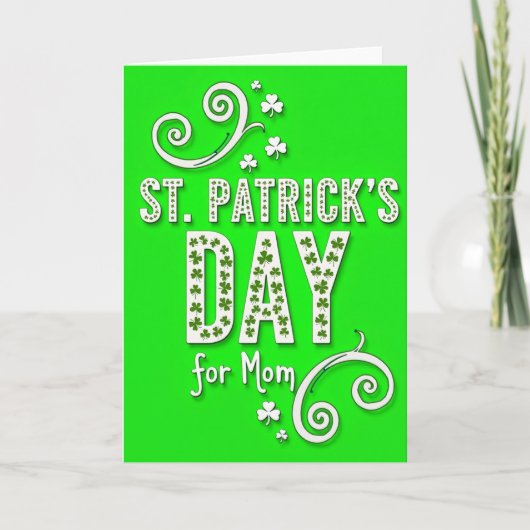 St. Patricks Day Karte für Mama (Vorderseite)