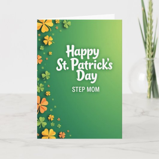 St. Patrick's Day Karte für Stiefmutter (Vorderseite)