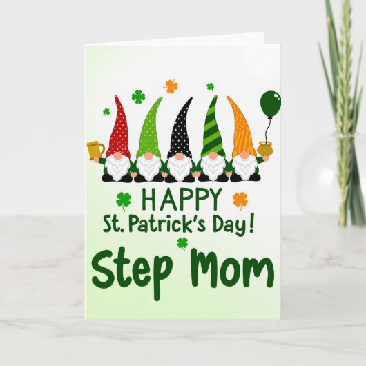 St. Patrick's Day Karte für Stiefmutter (Vorderseite)