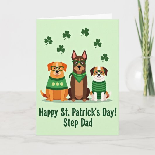 St. Patricks Day Karte für Stiefvater (Vorderseite)