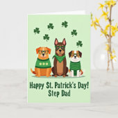 St. Patricks Day Karte für Stiefvater (Gelbe Blume)