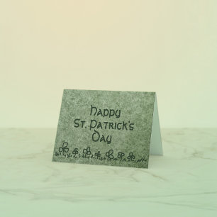 St. Patrick's Day Karte mit Kleeblatt-Randdesign