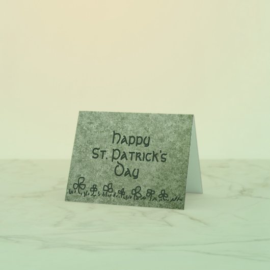 St. Patrick's Day Karte mit Kleeblatt-Randdesign