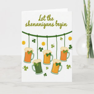 St. Patricks Day Karte mit Schabernack