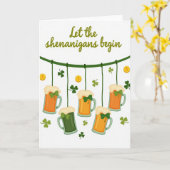 St. Patricks Day Karte mit Schabernack (Gelbe Blume)
