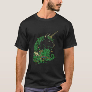 St. Patrick's Day Katze Einhorn Regenbogen Grafik T-Shirt