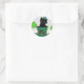 St. Patrick's Day - Katze / Kitten Runder Aufkleber (Tasche)