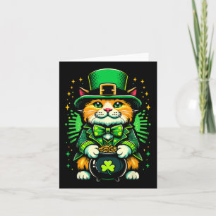 St. Patricks Day Katze Leprechaun Katze Irischer K Karte