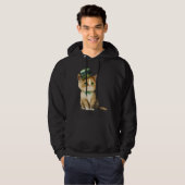 St. Patrick's Day Katze mit einem Koboldhut Hoodie (Vorne ganz)