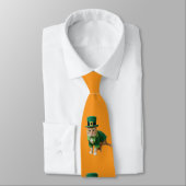 St. Patricks Day Katze Orange  Krawatte (Gebunden)
