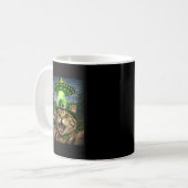 St. Patricks Day Katzen-Selfie mit Leprechaun Bigf Kaffeetasse (Vorderseite Links)