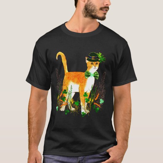 St Patricks Day Katzen T-Shirt (Vorderseite)