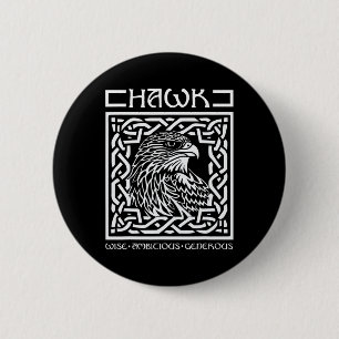 St Patricks Day keltischer Knoten Zodiac Habicht 2 Button