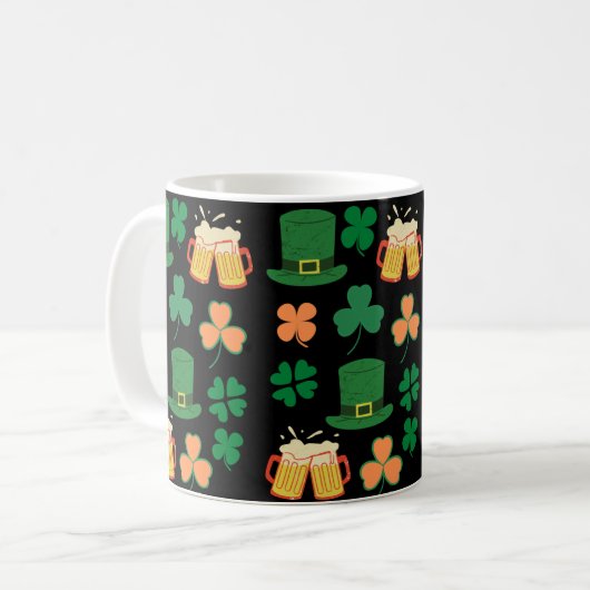St. Patrick's Day keltisches, irisches lustiges Bi Kaffeetasse (Vorderseite Links)