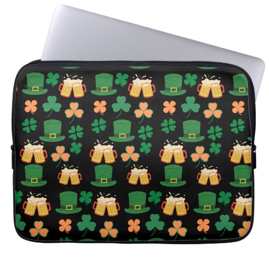St. Patrick's Day keltisches, irisches lustiges Bi Laptopschutzhülle (Vorderseite)