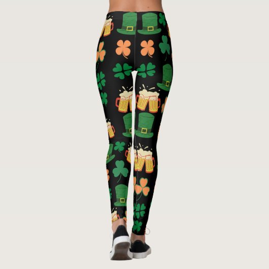 St. Patrick's Day keltisches, irisches lustiges Bi Leggings (Rückseite)