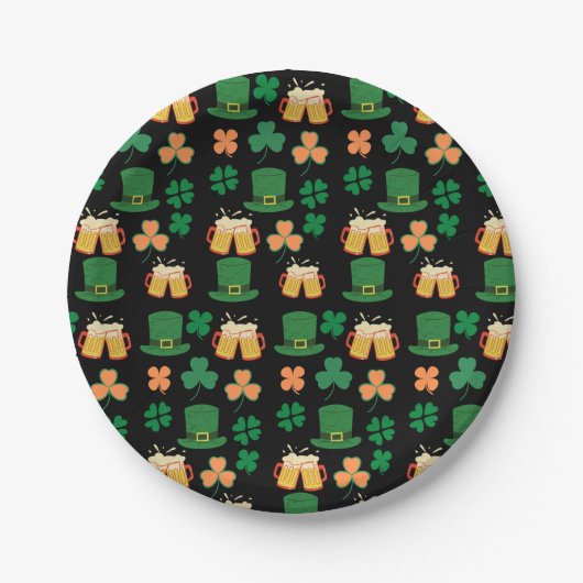 St. Patrick's Day keltisches, irisches lustiges Bi Pappteller (Vorderseite)