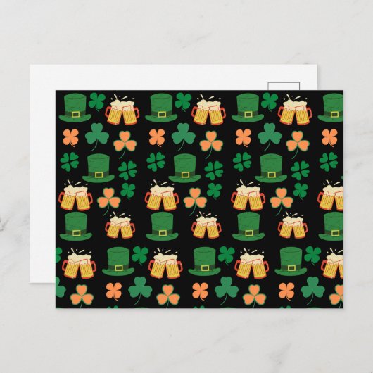 St. Patrick's Day keltisches, irisches lustiges Bi Postkarte (Vorne/Hinten)