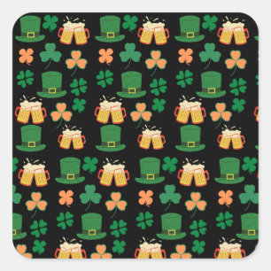 St. Patrick's Day keltisches, irisches lustiges Bi Quadratischer Aufkleber