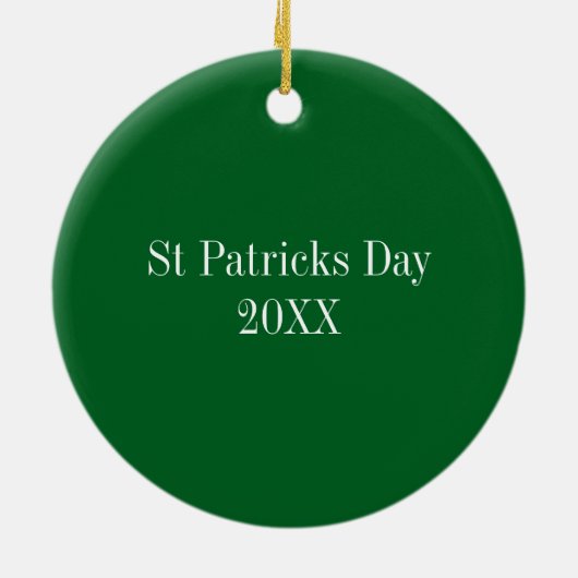 St Patricks Day Keramik Ornament (Hinten)