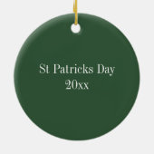 St Patricks Day Keramik Ornament (Hinten)