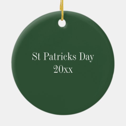 St Patricks Day Keramik Ornament (Hinten)