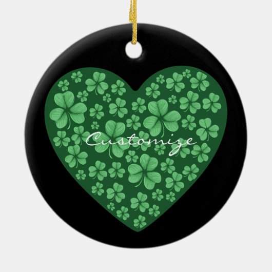 St. Patrick's Day Keramik Ornament (Hinten)