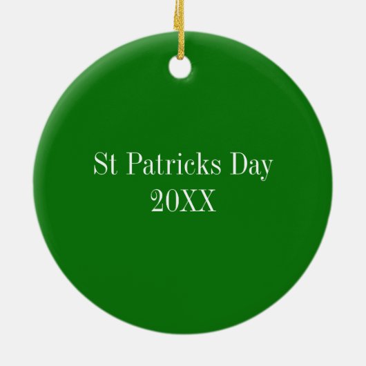 St Patricks Day Keramik Ornament (Hinten)
