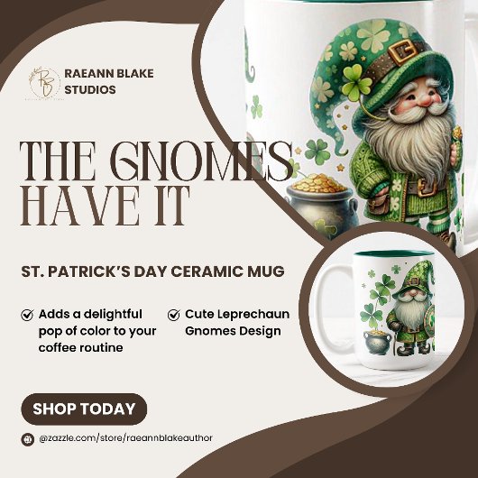 St. Patrick's Day Keramikbecher Zweifarbige Tasse