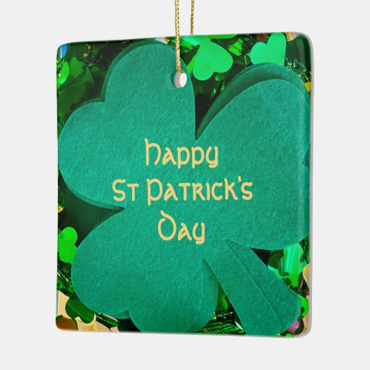 St. Patrick's Day Keramikornament (Links)