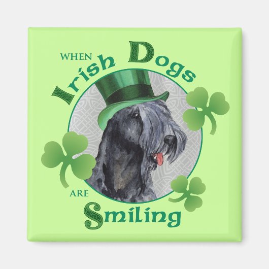 St. Patrick's Day Kerry Blue Terrier Magnet (Vorne)