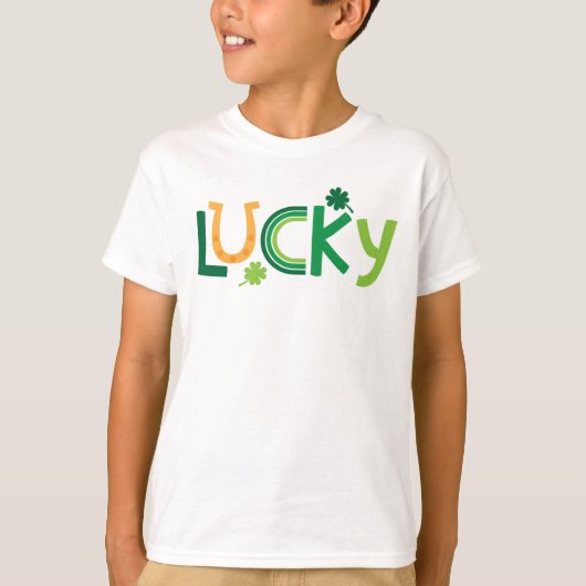 St. Patrick's Day Kids T - Shirt "Lucky" (Vorderseite)