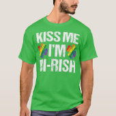 St Patricks Day Kiss Me Im Birish Bisexual T-Shirt (Vorderseite)